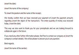 Introduce yourself by your name and job title. Payment Confirmation Letter Sample Just Letter Templates