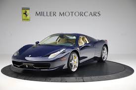 The authorized ferrari dealer maranello motors gmbh has a wide choice of new and preowned ferrari cars. Pre Owned 2013 Ferrari 458 Spider For Sale Miller Motorcars Stock 4614