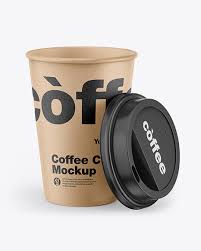 Download Kraft Coffee Cup Mockup In Cup Bowl Mockups On Yellow Images Object Mockups PSD Mockup Templates