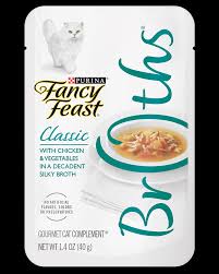 To save on freezer space, you can simmer the broth over low heat on the stovetop until it's reduced by half. Fancy Feast Broths Silky Chicken Vegetable Wet Cat Food Purina