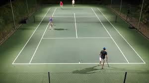 Diy Tennis Court Lighting Drone Footage Youtube