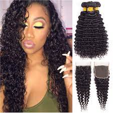See more ideas about human hair, brazilian loose wave, weave hairstyles. Brazilian Virgin Hair Deep Wave Bundles With Closure Pineapple Deep Wave Human Hair Deep Curly Bundles With Lace Closure 14 Closure 16 18 20 Buy Online In Bahamas At Bahamas Desertcart Com Productid 128350115