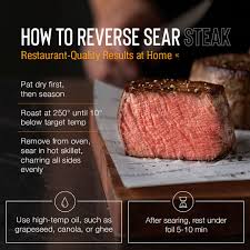 I'm not a big fan of marinading rib eye steak since it's already tender enough. How To Reverse Sear A Steak Omaha Steaks Filet Mignon Oven Ny Strip Steak Recipes Filet Mignon Recipes
