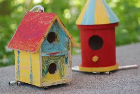 Bird House Crafts For Kids Kids Crafts Whisk Paper Scissors Birdhouse Craft Bird House Bird House Kits