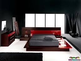 ديكور غرف نوم رائعة جديدة باللون الاسود في احمر غرف عصرية حديثة جميلة