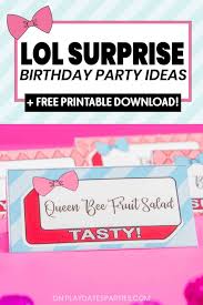 Lol birthday party supplies, birthday decorations,girls party favor, lol theme party includes happy birthday banner, plates, tablecover, cake toppers, balloons for kids adults 4.0 out of 5 stars 57 $18.99 $ 18. 17 Can T Miss Lol Surprise Birthday Party Ideas