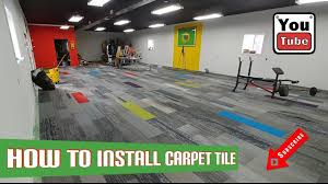 Although laying down carpet padding and carpet on a concrete floor can seem daunting, it is actually quite simple as long as you follow instructions carefully and pay. How To Install Carpet Tile Youtube