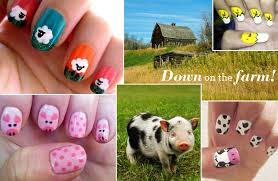 Down On The Farm Farm Animal Nails Animal Nail Art Animal Nails