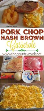 Bked Pork Chop Hash Brown Casserole Recipe Pork Chop Casserole Hash Brown Casserole Pork Chops