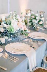Light Blue Reception Table Events By Robin Wedding Table Settings Blue White Wedding Table Setting White Wedding Table Decor