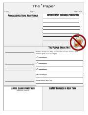 Copy Of Progressive Era Muckrakers Chart Docx Progressive