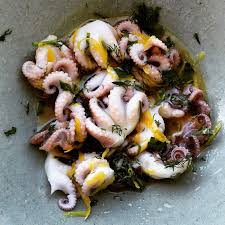 Baby Octopus With Lemon And Herbs Octopus Recipes Seafood Dish Recipes Healthy Food Inspiration