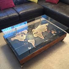 Elegant wood large coffee table, natural walnut custom designed coffee table, modern coffee table, solid wood art, rustic coffee table. Handmade Vintage World Map Coffee Table By Lime Lace Notonthehighstreet Com