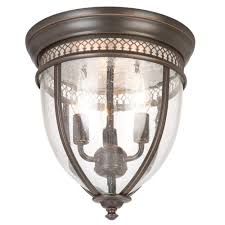 Find lighting you love at hayneedle, where you can buy online while you explore our room designs and curated looks for tips, ideas & inspiration to help you along the way. Hampton Bay 11 In 3 Light Oil Rubbed Bronze Flush Mount With Glass Shade Hlu8013a 2 The Home Depot