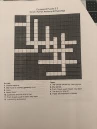 The anatomy bundle is full of creative activities for young scientists. Solved Crossword Puzzle 5 3 Marieb Human Anatomy Chegg Com