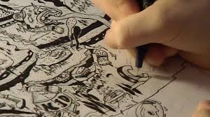Preview How To Ink And Color An Illustration Using Traditional And Digital Techniques Youtube Freehand digital drawings or illustrations.