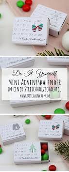 Diy Adventskalender In Einer Streichholzschachtel Last Minute Geschenk Diy Basteln Adventskalender Mini Adventsk Mit Bildern Adventkalender Adventskalender Basteln