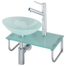 Vasque Ovale Lave Mains Design En Verre Sur Tablette Murale 40x25cm Lave Main Design Lave Main Vasque