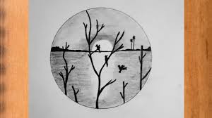 Very Easy Way To Draw A Scenary In A Circle Step By Step Creative Arts Youtube Easy drawing tips for beginners. youtube