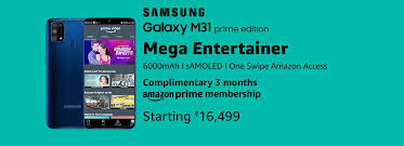 The amazon prime rewards visa can reward you handsomely and consistently for shopping at best credit cards of 2020 best rewards cards best cash back cards best travel cards best balance annual fee: Samsung Galaxy M31 Prime Edition Price In India Is Rs 16 499 226 Comes With Amazon Prime Subscription Gizmochina