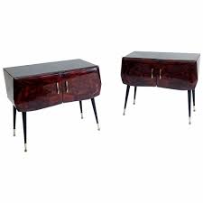 We've been using two mismatched tables of similar sizes that were way too short for our bed and matched zero things in our room. Italian Mid Century Modern Nightstands In Maple Root 1950s 126827
