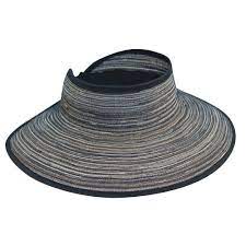 Scala Sewn Braid Large Brim Roll Up Sun Visor Hat Sun Visor Hat Visor Hats Hats