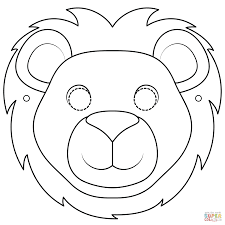 Dibujo De Mascara De Leon Para Colorear Dibujos Para Colorear Imprimir Gratis