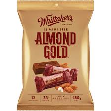 Whittaker's was established in 1896 and controls its entire. Whittaker S Milk Chocolate Mini Almond Gold Slabs 12 Pack Big W