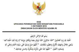 Doa upacara bendera hari guru nasional tahun 2019. Doa Upacara Hari Kesaktian Pancasila Tahun 2019 Kemenag Informasi Pendidikan Dan Dunia Kerja