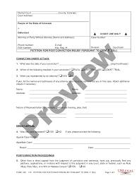 Colorado Springs Colorado Petition for Post Conviction Relief Pursuant Crim.  P - Form 4 Post | US Legal Forms