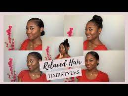 5 Easy Simple Protective Hairstyles For Relaxed Hair Life With Ashley Rae Youtube Relaxed Hair Protective Hairstyles Hair Styles