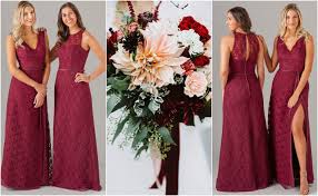 Bordeaux Bridesmaid Dresses Are Beautiful And Flattering For Your Wedding In Spring S Bridesmaid Dress Styles Bridesmaid Dresses Long Lace Fall Wedding Attire
