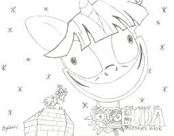 She is a pretty princess that has blond hair an. 477222 Artist Gregdawg Crossover Majora S Mask Monochrome Ponified Safe Skull Kid The Legend Of Zelda Twilight Snapple Twilight Sparkle Derpibooru