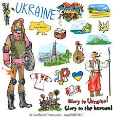 World / ukraine / kyyiv / kiev , 1 км от центра (київ) мир / украина /. Travelling Attractions Ukraine Set Of Cartoon Hand Drawn Travelling Attractions Ukraine Canstock