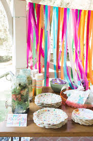 Streamer Wall Oh Joy Floral Birthday Party Floral Birthday Party Party Streamers Birthday Streamers