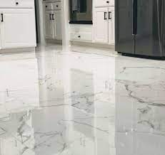 Kitchen floor tile ideas to give a fantastic style to your kitchen with different colors and shapes. White And Grey Marble Kitchen Floor Tiles Novocom Top