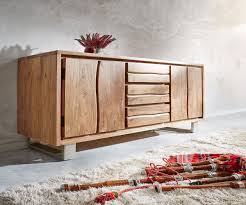 Sideboard Live Edge 172 Cm Akazie Natur 3 Schube 4 Turen Delife Eu Haus Deko Sideboard Mexikanische Wohnkultur