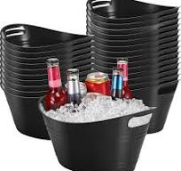 Amazon.com: Norme 24 Pcs Oval Storage Tub with Handles 4.5L ...