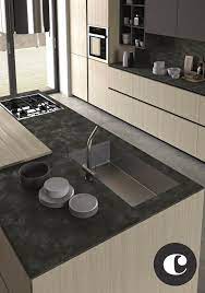 Isola In Cucina Con Top Hpl Stratificato Sp 1 2 Ossido Con Vasca Integrata Bordo Lama Acciaio Inox E Piana Snack In Lavelli Cucina Cucine Arredamento
