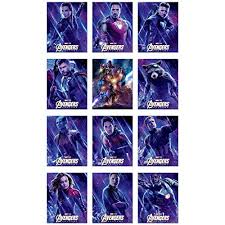 Scarlet johansson first appeared as s.h.i.e.l.d. Avengers Endgame Movie Poster Prints Set Of 12 8x10 Glossy Marvel Wall Art Black Widow Captain