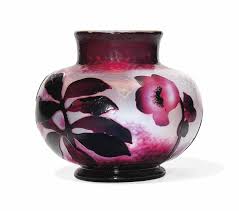 A Daum Pavots Cameo And Fire Polished Vase Circa 1903 20th Century All Other Categories Of Objects Christie S Daum Vase Antique Vase