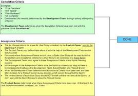 Completion Criteria And Acceptance Criteria For User Stories