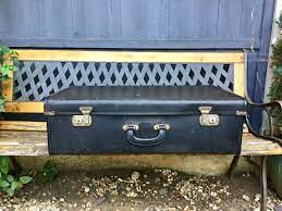 Vintage Retro Large Black Suitcase Case Luggage Bag Etsy Vintage Vintage Bags Retro Vintage