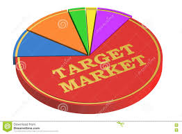 Target Market Concept With Pie Chart 3d Rendering Stock