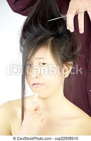 Korean lady is an asian nation with amazing hairstyles. Asian Woman Not Sure To Cut Long Hair Chinese Woman Having Bouts About Cutting Long Hair Canstock