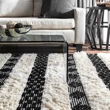 Black And White Area Rug Bedroom Brickey Wool Cotton Black Beige Area Rug White Rug Living Room Rugs On Carpet Shag Rug Living Room