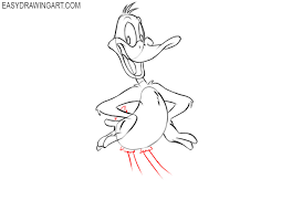 Then draw your mouth in the gap. How To Draw Daffy Duck Easy Drawing Art