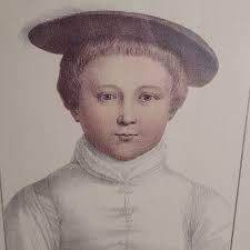 Orig. Portrait Engraving From a Drawing by Hans Holbien Edward Prince of  Wales