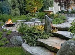 Natural Backyard Rustic Backyard Landscaping Fire Pits Design Patios Water Feature In The Backyard Backyard Landscaping Designs Rustic Backyard Landscape Design