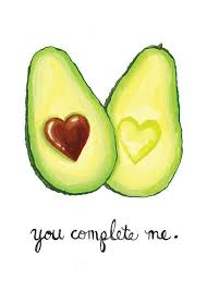 You Complete Me Avocado Food Pun Funny Avocado Valentine S Day Anniversary Birthday R Avocado Art Cute Avocado You Complete Me